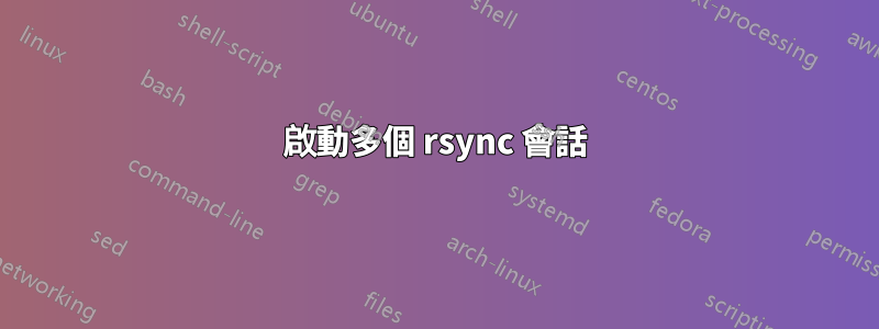 啟動多個 rsync 會話