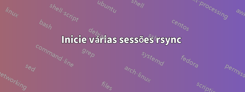 Inicie várias sessões rsync