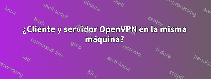 ¿Cliente y servidor OpenVPN en la misma máquina?