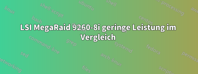 LSI MegaRaid 9260-8i geringe Leistung im Vergleich