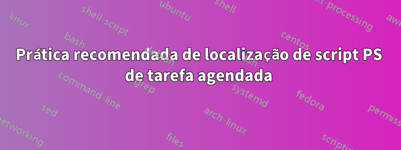 Prática recomendada de localização de script PS de tarefa agendada