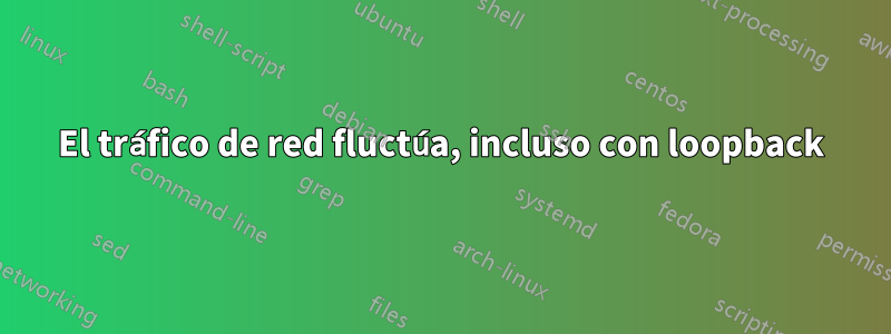 El tráfico de red fluctúa, incluso con loopback