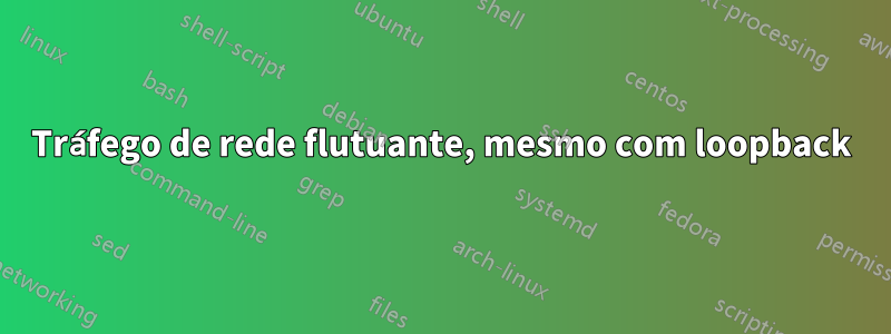 Tráfego de rede flutuante, mesmo com loopback