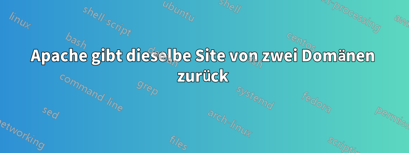 Apache gibt dieselbe Site von zwei Domänen zurück