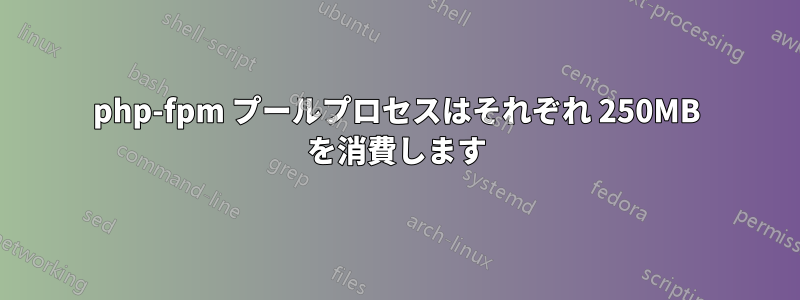 php-fpm プールプロセスはそれぞれ 250MB を消費します