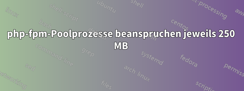 php-fpm-Poolprozesse beanspruchen jeweils 250 MB