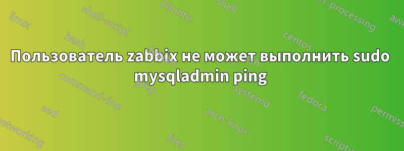 Пользователь zabbix не может выполнить sudo mysqladmin ping