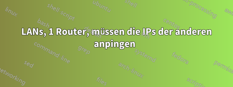 2 LANs, 1 Router, müssen die IPs der anderen anpingen 