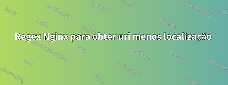 Regex Nginx para obter uri menos localização