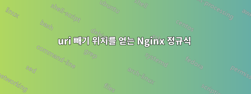 uri 빼기 위치를 얻는 Nginx 정규식