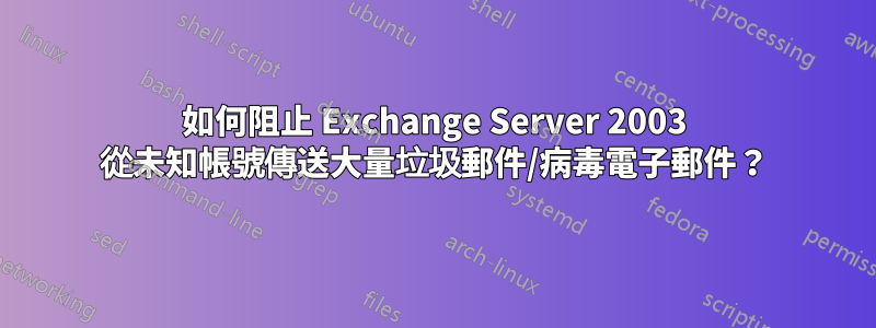 如何阻止 Exchange Server 2003 從未知帳號傳送大量垃圾郵件/病毒電子郵件？