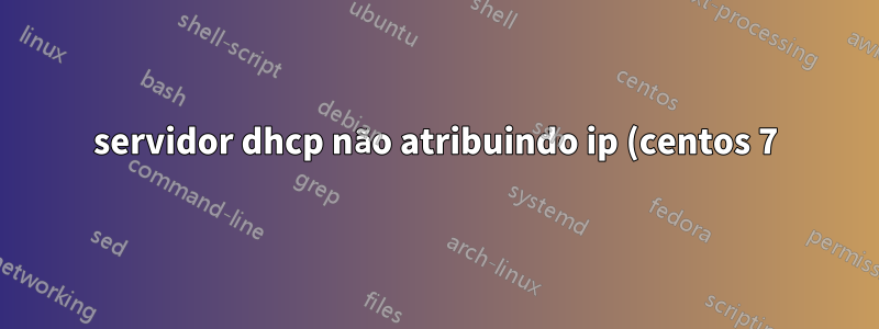 servidor dhcp não atribuindo ip (centos 7)