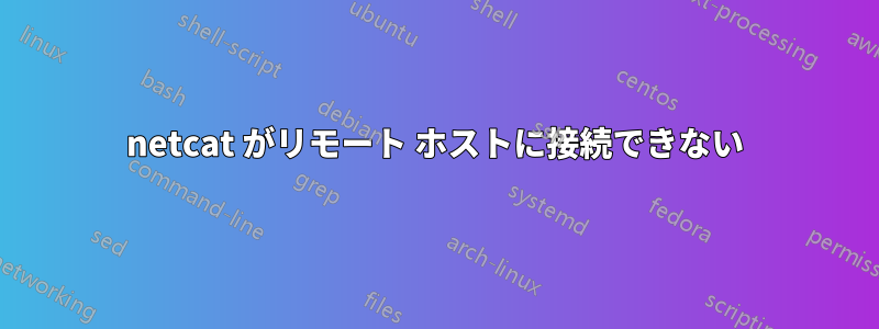 netcat がリモート ホストに接続できない