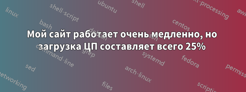 Мой сайт работает очень медленно, но загрузка ЦП составляет всего 25%