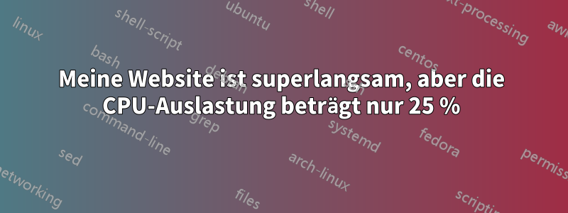 Meine Website ist superlangsam, aber die CPU-Auslastung beträgt nur 25 %