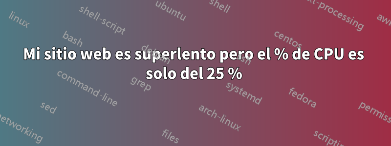 Mi sitio web es superlento pero el % de CPU es solo del 25 %