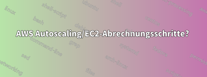 AWS Autoscaling/EC2-Abrechnungsschritte?