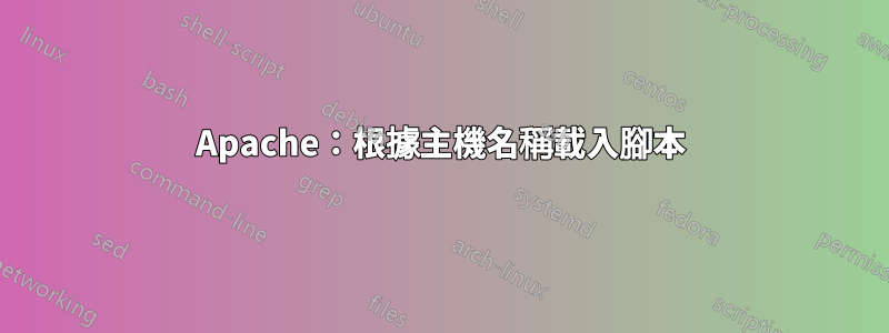 Apache：根據主機名稱載入腳本