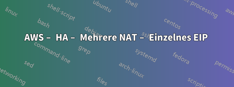 AWS – HA – Mehrere NAT – Einzelnes EIP