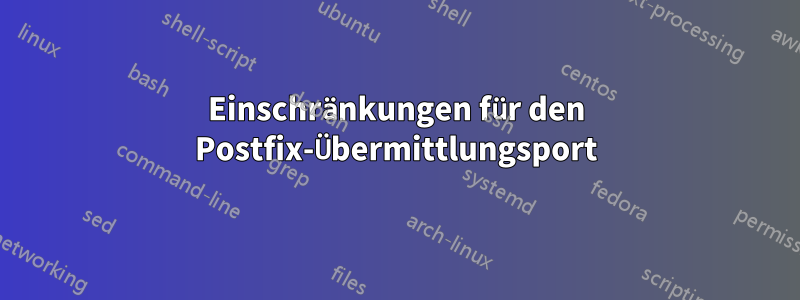 Einschränkungen für den Postfix-Übermittlungsport