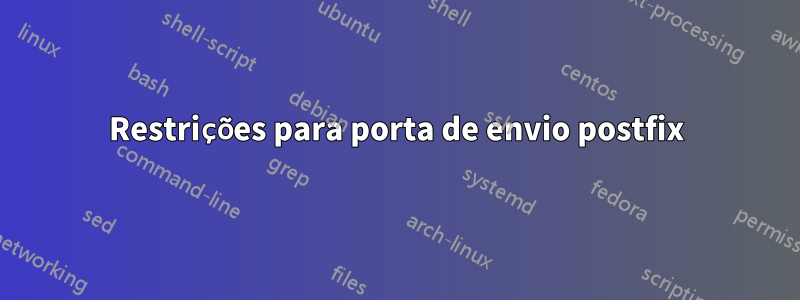 Restrições para porta de envio postfix