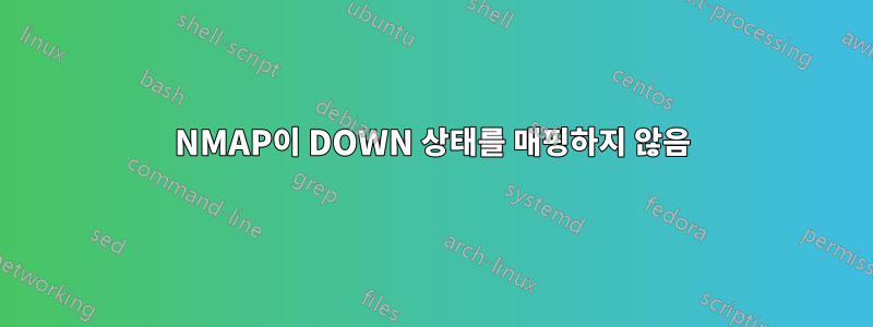 NMAP이 DOWN 상태를 매핑하지 않음