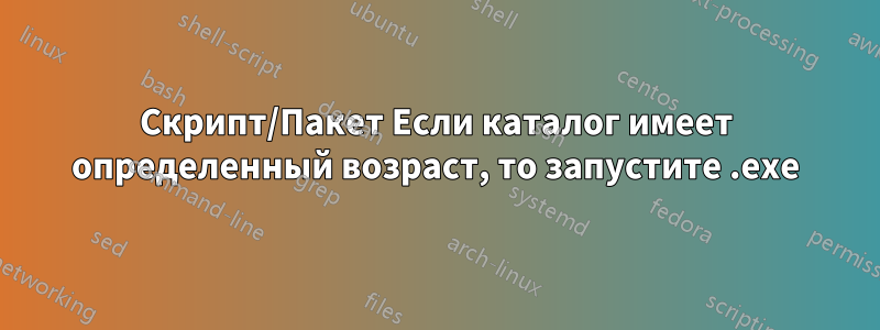 Скрипт/Пакет Если каталог имеет определенный возраст, то запустите .exe