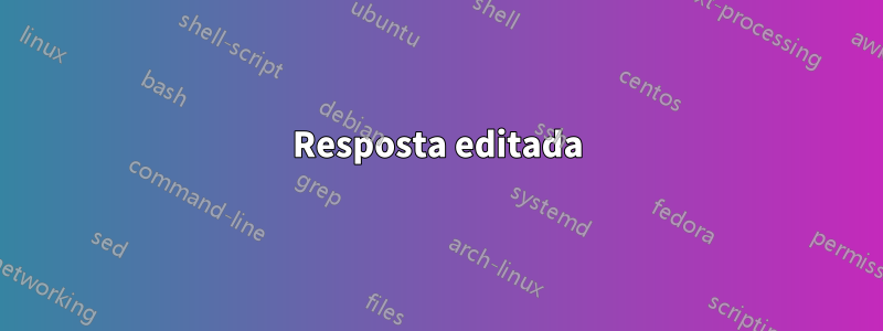 Resposta editada