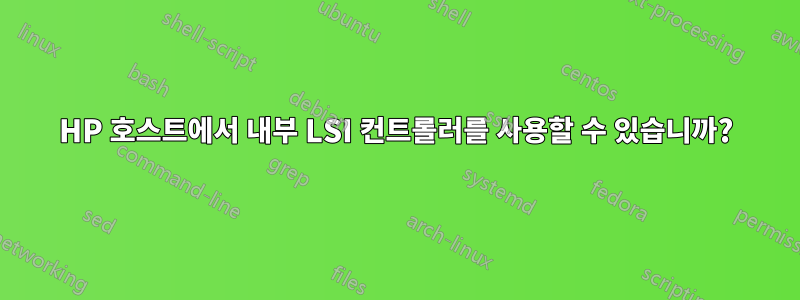 HP 호스트에서 내부 LSI 컨트롤러를 사용할 수 있습니까?