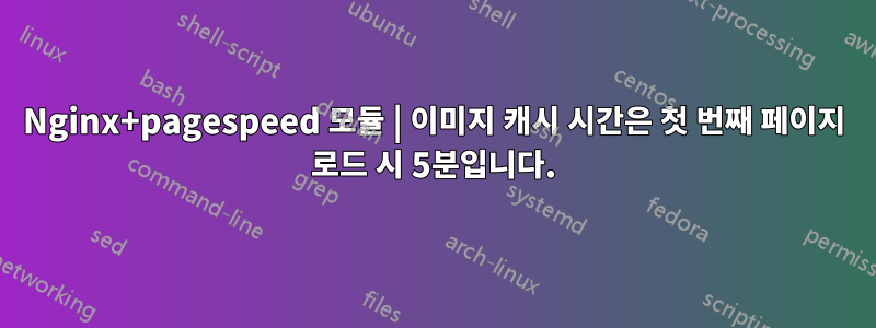 Nginx+pagespeed 모듈 | 이미지 캐시 시간은 첫 번째 페이지 로드 시 5분입니다.