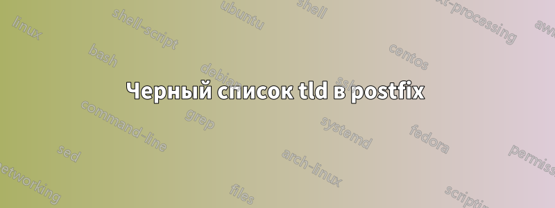 Черный список tld в postfix