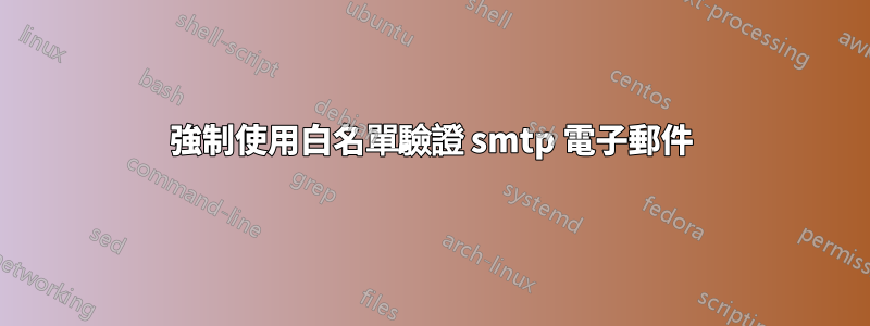 強制使用白名單驗證 smtp 電子郵件