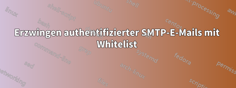 Erzwingen authentifizierter SMTP-E-Mails mit Whitelist