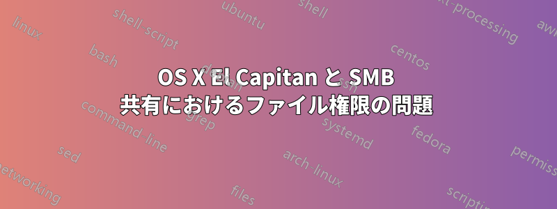 OS X El Capitan と SMB 共有におけるファイル権限の問題