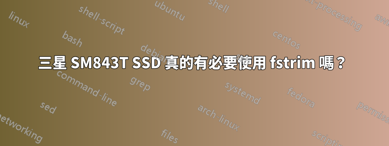 三星 SM843T SSD 真的有必要使用 fstrim 嗎？