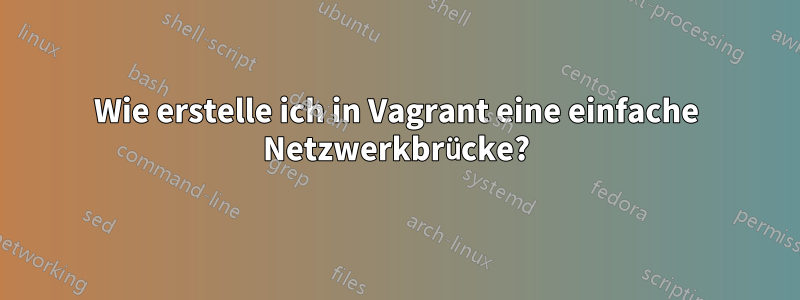 Wie erstelle ich in Vagrant eine einfache Netzwerkbrücke?