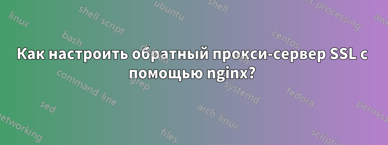 Как настроить обратный прокси-сервер SSL с помощью nginx?