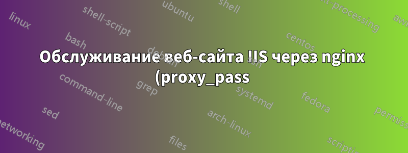 Обслуживание веб-сайта IIS через nginx (proxy_pass) не отображает CSS, изображения или js (404 not found)