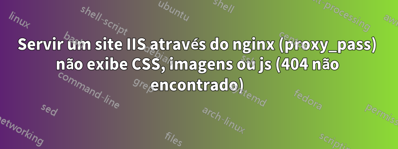 Servir um site IIS através do nginx (proxy_pass) não exibe CSS, imagens ou js (404 não encontrado)