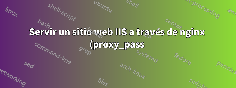 Servir un sitio web IIS a través de nginx (proxy_pass) no muestra CSS, imágenes o js (404 no encontrado)
