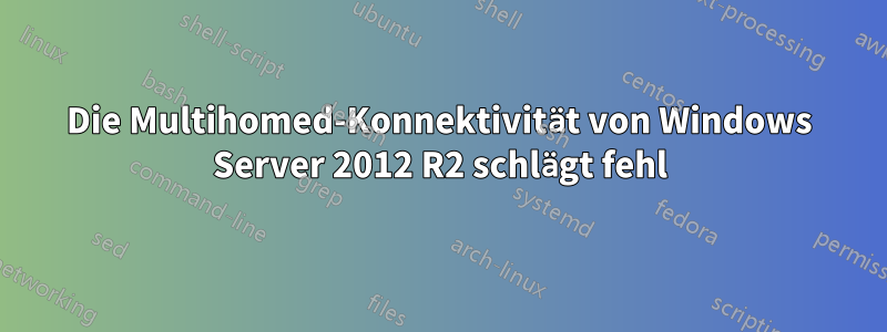 Die Multihomed-Konnektivität von Windows Server 2012 R2 schlägt fehl