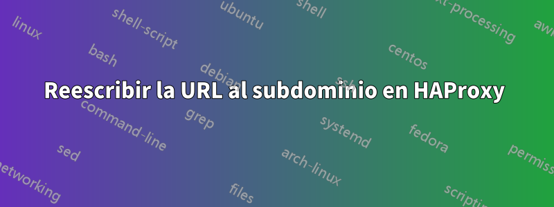 Reescribir la URL al subdominio en HAProxy