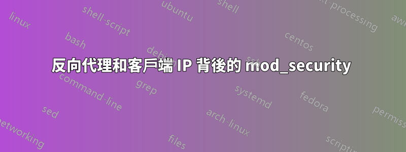 反向代理和客戶端 IP 背後的 mod_security