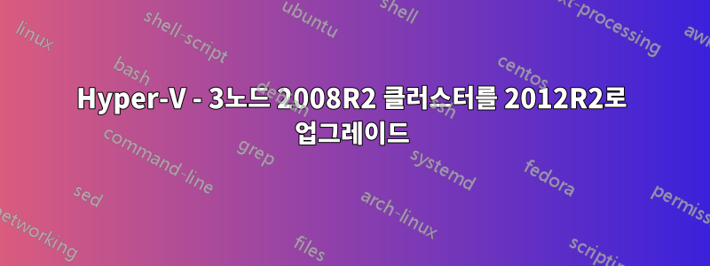 Hyper-V - 3노드 2008R2 클러스터를 2012R2로 업그레이드