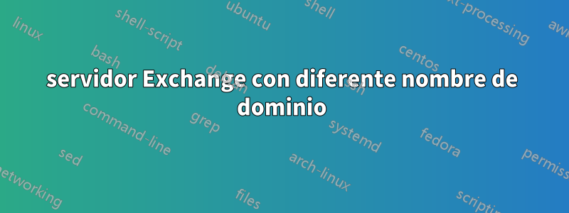 servidor Exchange con diferente nombre de dominio