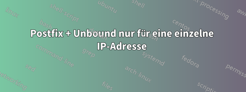 Postfix + Unbound nur für eine einzelne IP-Adresse