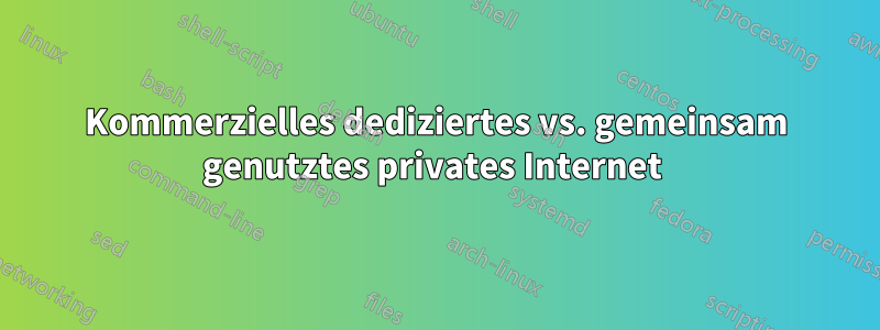 Kommerzielles dediziertes vs. gemeinsam genutztes privates Internet 