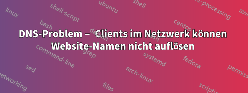 DNS-Problem – Clients im Netzwerk können Website-Namen nicht auflösen