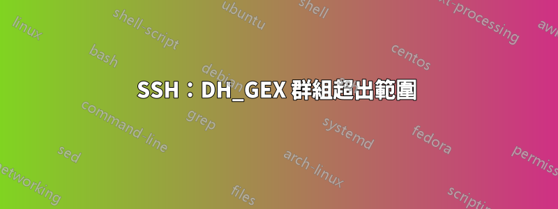 SSH：DH_GEX 群組超出範圍