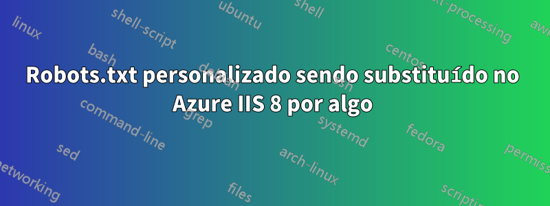 Robots.txt personalizado sendo substituído no Azure IIS 8 por algo